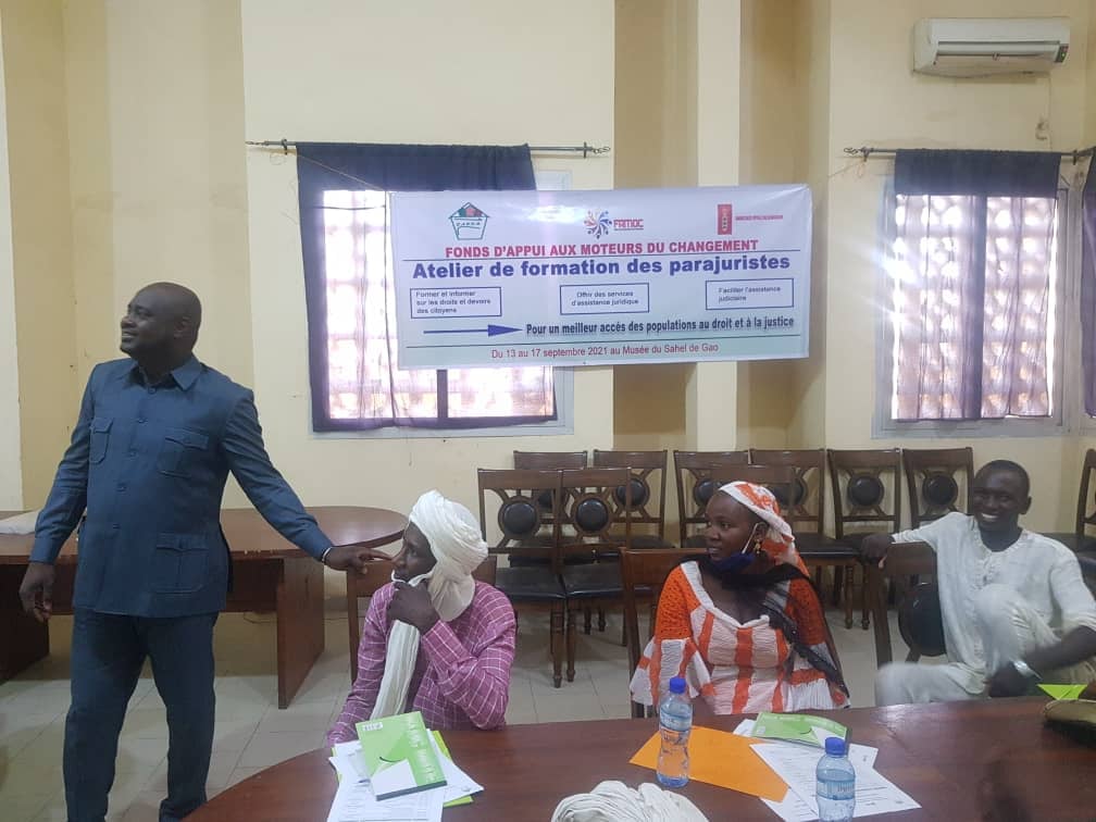 Atelier de formation des parajuristes a #Gao 