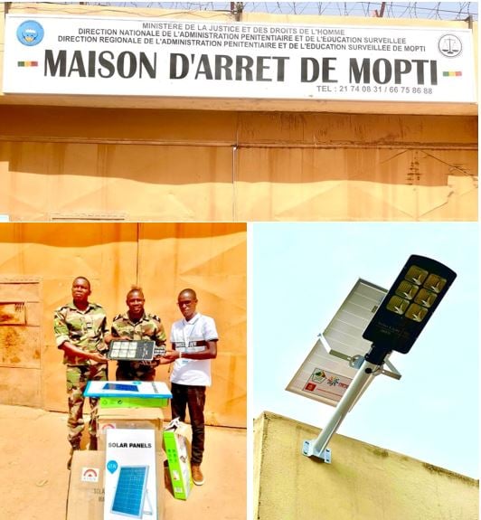 DON DE LAMPADAIRES SOLAIRES AUX ETABLISSEMENTS PENITENTIAIRES DU MALI